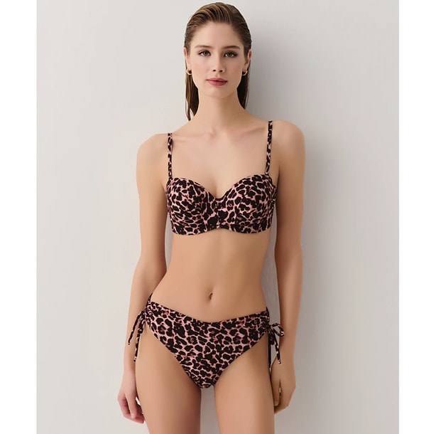 Suwen Leopard Diana Straplez Bikini Üst Görseli