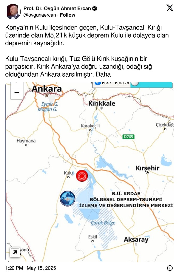 "Daha büyük deprem beklemiyorum." Görseli