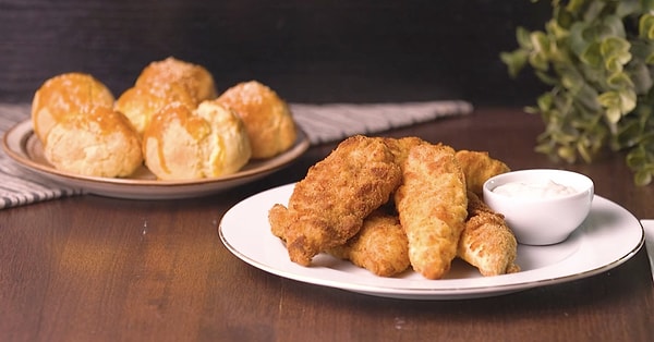 Airfryer'da Mısır Unlu Poğaça ve Çıtır Tavuk Nasıl Yapılır? Görseli