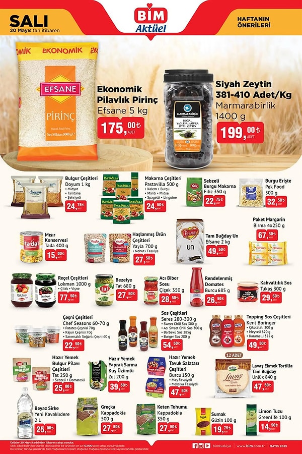 Efsane Ekonomik Pilavlık Pirinç 5 kg 175 TL