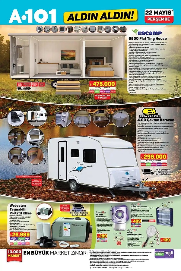 Escamp 6500 Flat Tiny House 475.000 TL