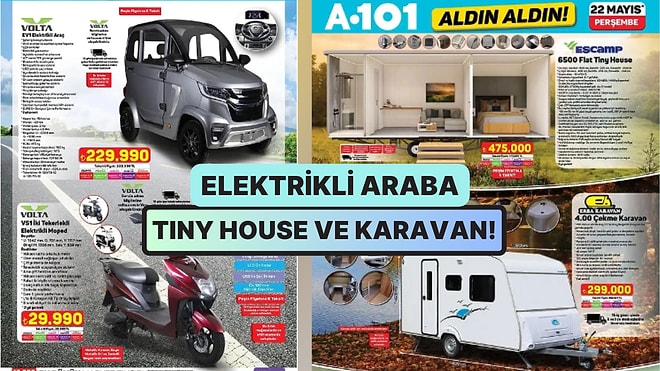 A101'e Tiny House ve Çekme Karavan Geliyor! 22 Mayıs 2025 A101 Aldın Aldın Kataloğu