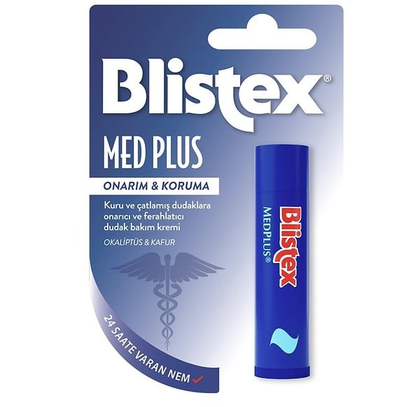 Blistex Medplus Kuru ve Çatlamış Dudaklara Onarıcı ve Ferahlatıcı Dudak Bakım Kremi