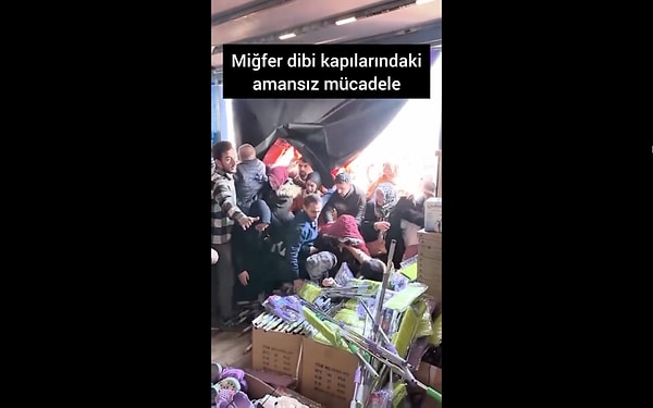 İnsanların ürünlerin üzerine basarak mağazaya girdiği o anlar Yüzüklerin Efendisi serisindeki savaş görüntülerine benzetildi.