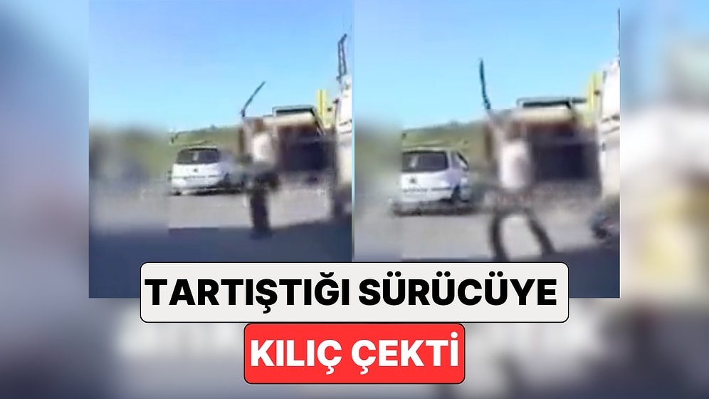 Daha Neler Göreceğiz? Ankara'da Bir Adam Trafikte Tartıştığı Sürücüye Kılıç Çekti