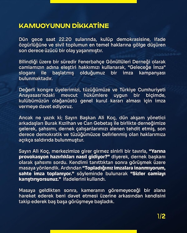 Emrah Tünay'ın kamuoyu açıklaması 👇 Görseli