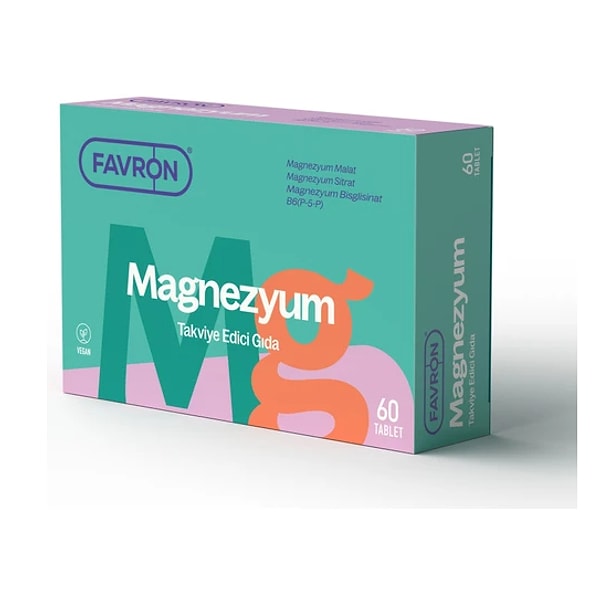 9. Favron Magnezyum Takviye Edici Gıda 60 Tablet