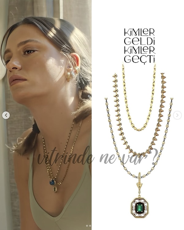 "Serenay Sarıkaya'nın Kimler Geldi Kimler Geçti'de canlandırdığı Leyla'nın kolyeleri nereden, markası ne, nereden alınır?" diye merak ediyorsanız işte cevabı: