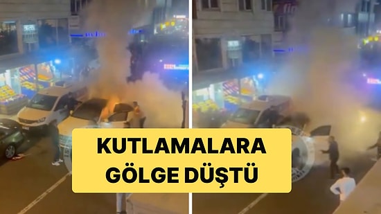 Galatasaray'ın Şampiyonluğunu Kutlayan Taraftarların Aracı Kullanılamaz Hale Geldi