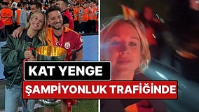 Mertens’in Eşi Kat Kerkhofs, Galatasaray'ın Şampiyonluğunu Kutlamak İçin İstanbul Trafiğini Yürüyerek Aştı