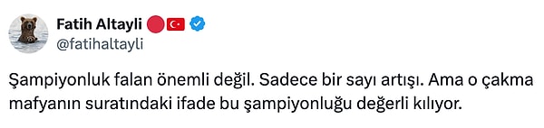 Fatih Altaylı’nın paylaşımı şu şekilde: Görseli