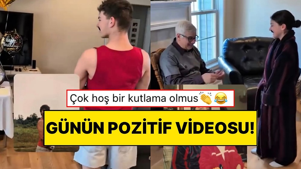 Dedelerinin Gençlik Yıllarındaki Pozlarını Yeniden Canlandırarak Doğum Gününü Kutlayan Aile Gülümsetti!