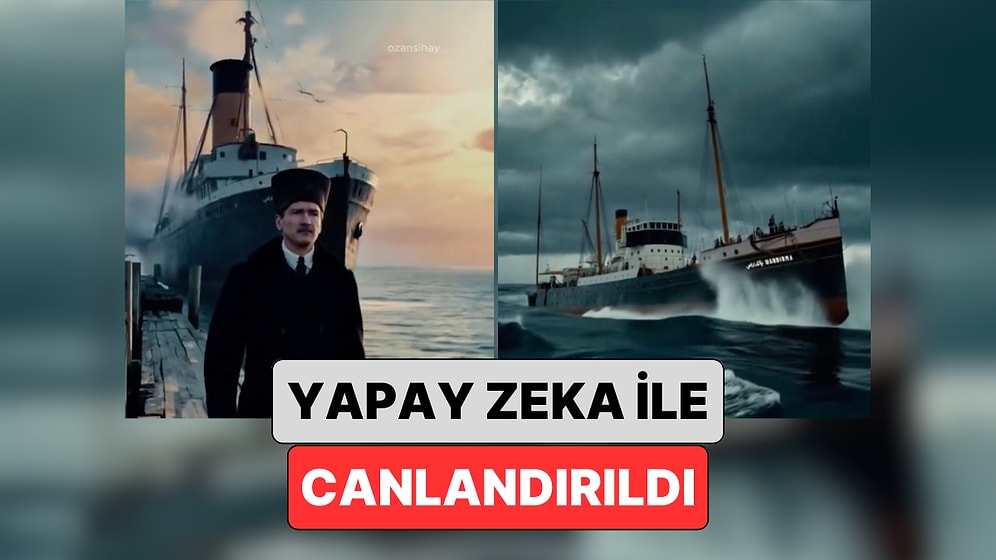 Mustafa Kemal Atatürk'ün 19 Mayıs 1919'da Samsun'a Adım Attığı Anlar Yapay Zeka ile Canlandırıldı