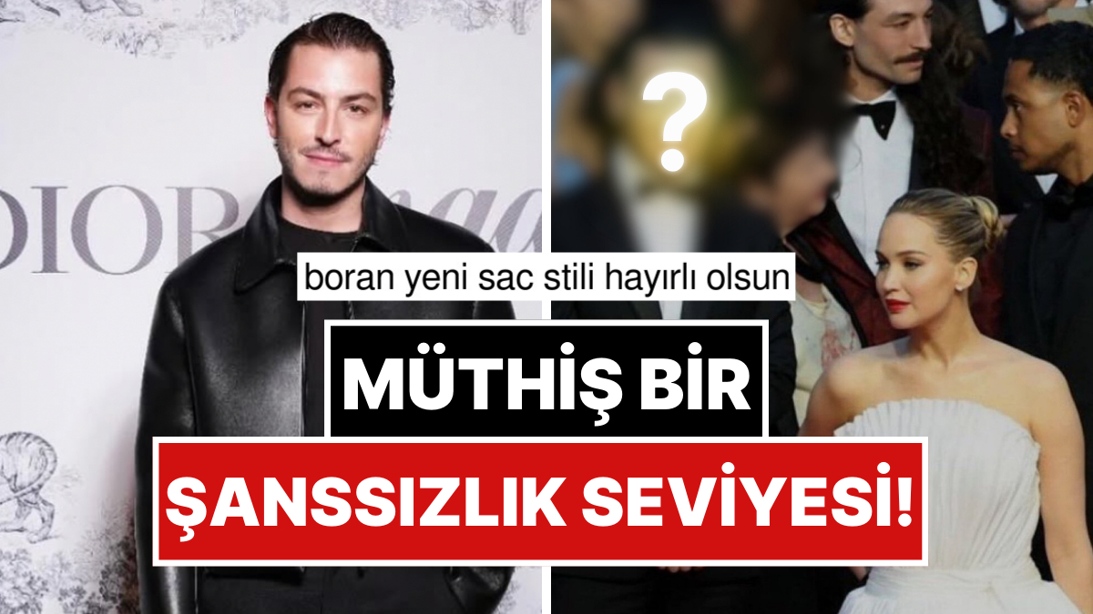 Cannes'da Jennifer Lawrence'la Görüntülenen Boran Kuzum'un Arkasındaki Bonus Saçlı Birey Olay Kareyi Mahvetti!