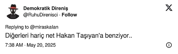 Sonra da Derin'in bile kabullenmek zorunda kaldığı Hakan Taşıyan benzerliğine nasıl yorumlar gelmiş beraber görelim!👇