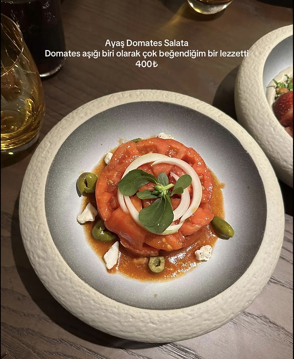 Mehmet Şef'in restoranındaki domates salatası fiyatı 400 TL! Görseli