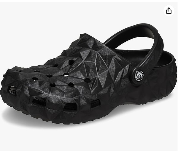 Crocs Unisex Yetişkin Classic Geometric Clog Black Terlik