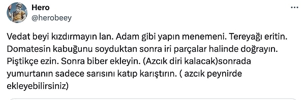 Ve herkes kendi ideal menemen oranını açıkladı 👇