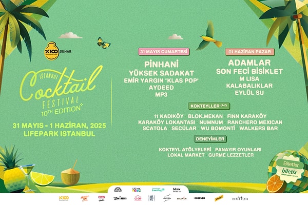 Kokteyl adına daha fazlası için Türkiye'nin ilk ve tek kokteyl festivaline davetlisiniz!