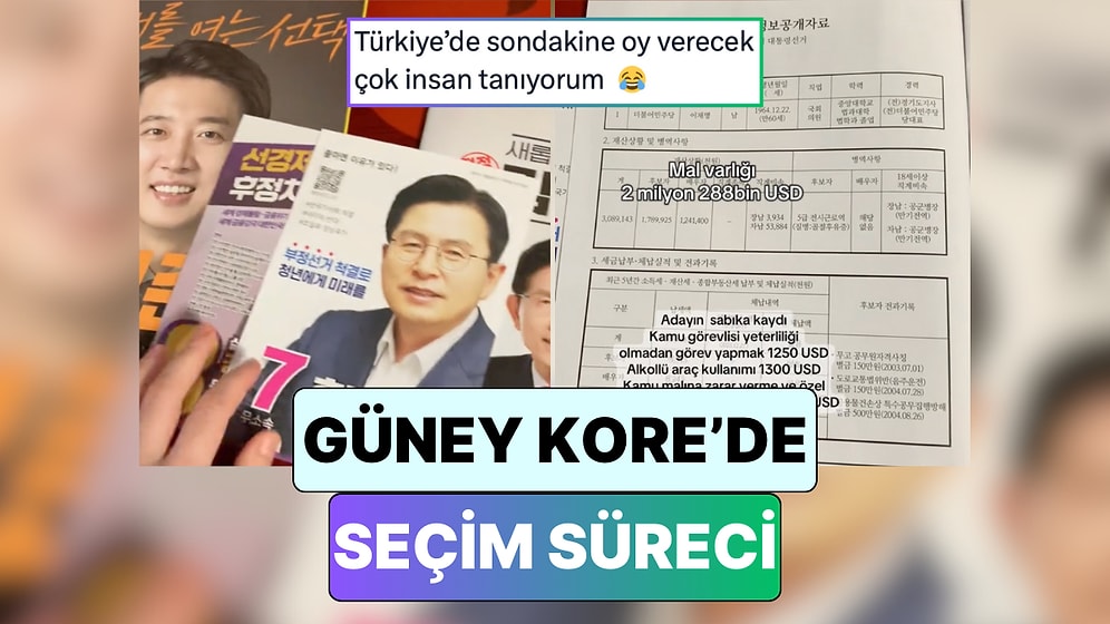 Sabıka Kayıtları, Mal Varlıkları: Güney Kore'de Yaşayan Bir Türk Ülkedeki Aşırı Şeffaf Seçim Sürecini Paylaştı