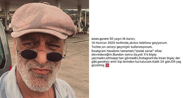 Ama asıl olay, doğum günü sonrası geldi! Radikal bir kararla 14 Haziran 2025 itibarıyla akıllı telefon kullanmayı bırakacağını duyuran Güven, sosyal medya hesaplarını da devredeceğini açıkladı.