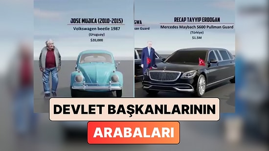Bir İçerik Üreticisi Devlet Başkanlarının Kullandıkları Arabaları Ucuzdan Pahalıya Doğru Sıraladı