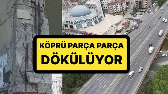 Esenyurt'ta Tehlike Çanları Çalıyor: Köprünün Kolonundan Beton Parçaları Dökülüyor