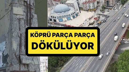 Esenyurt'ta Tehlike Çanları Çalıyor: Köprünün Kolonundan Beton Parçaları Dökülüyor