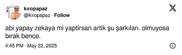 Sonra da şarkının yalnızca nakarat kısmıyla kararını kesin veren sosyal medya kullanıcıları neler demiş onu görelim...