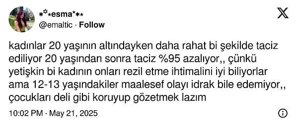 O yaşlarda çoğu kötü şeyin idrak edilememesine dem vuruldu.