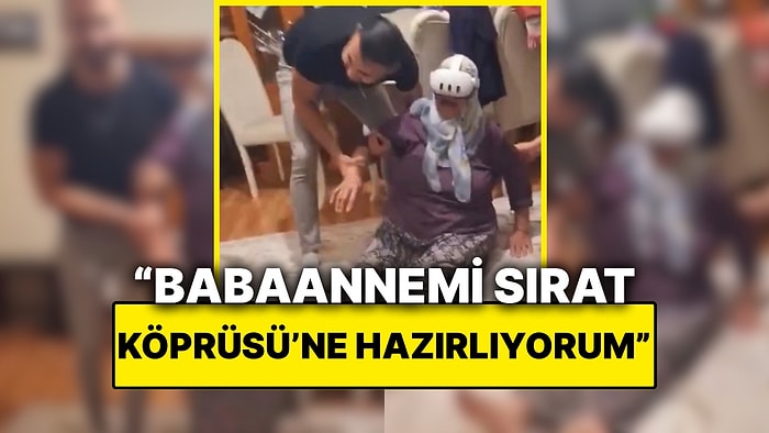 Babaannesine VR Gözlüğü Takan Genç, Yaşattığı Korkuyla İzleyenleri Güldürdü