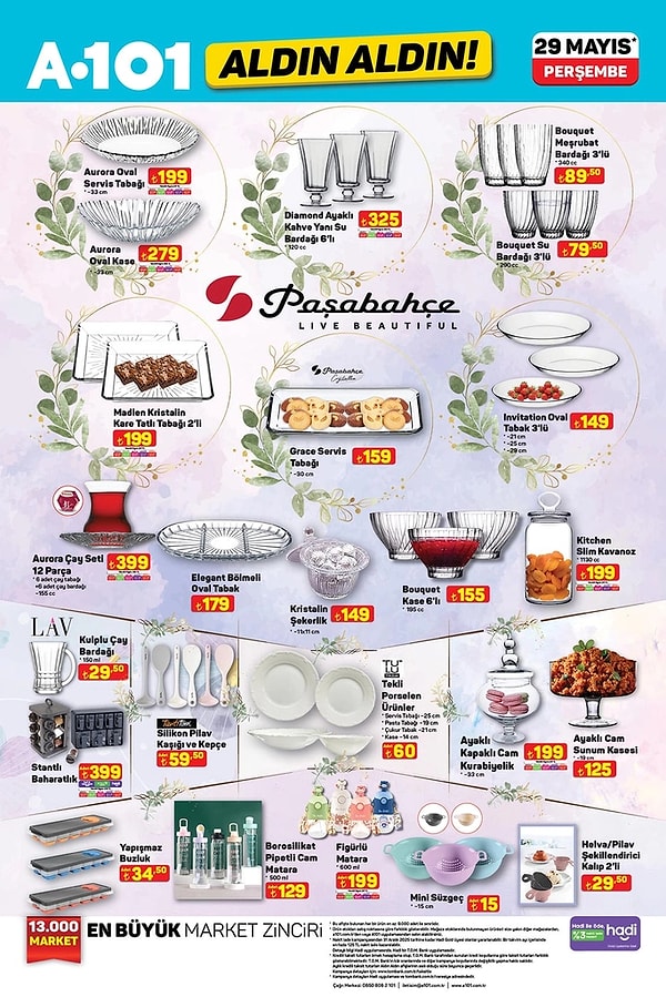 Paşabahçe Aurora Oval Servis Tabağı 199 TL