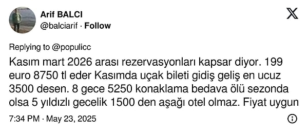 Tatil ilanına yorumlar da gecikmedi 👇