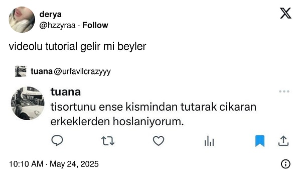 Kılıç çekme hareketine benziyor, ondan mı?