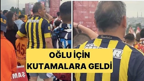Galatasaray'ın Yenikapı'daki Kutlamalarına Fenerbahçeli Bir Baba da Katıldı