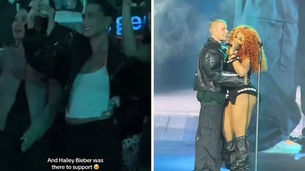 Justin Bieber, SZA'nın konuğu olarak konserinde sahne aldı. Fakat ikili sahnede oldukça yakınlaştı. Hailey Bieber ise o anları sosyal medyasında paylaştı. Görseli