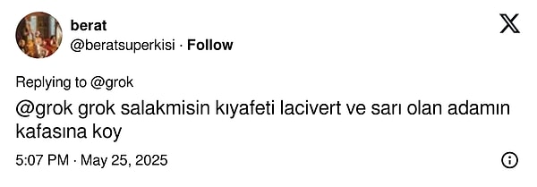Bu sefer devreye bir başka kullanıcı girdi.