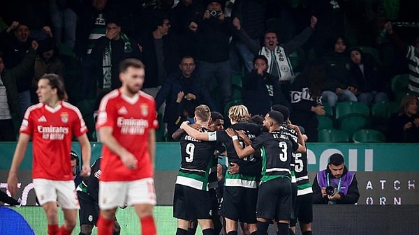 Kupa finalinde Benfica, Sporting'e 3-1 mağlup oldu. Görseli