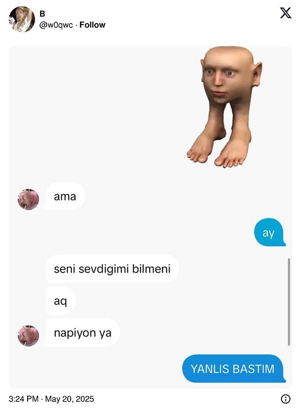 El sürçmesi...