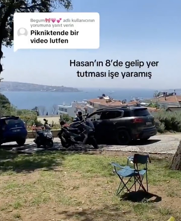 Peki o piknik nasıl mı oldu? Görseli