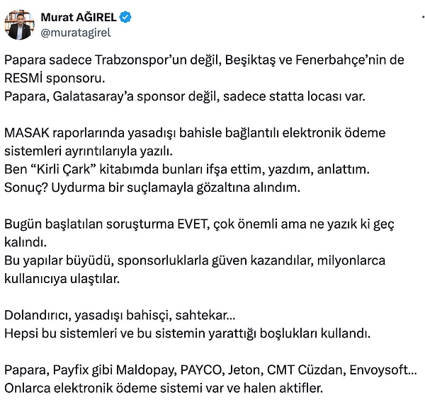 Gazeteci Murat Ağırel, bu operasyonun geç kaldığını yazdı.