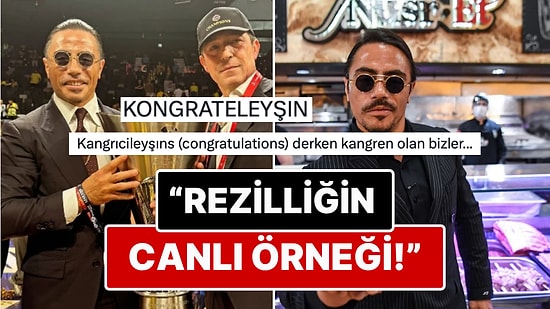 X'te Gündem Oldu: Fenerbahçe'nin Şampiyonluk Kutlamasına Katılan Nusret'in İngilizcesi Yerin Dibine Sokuldu!
