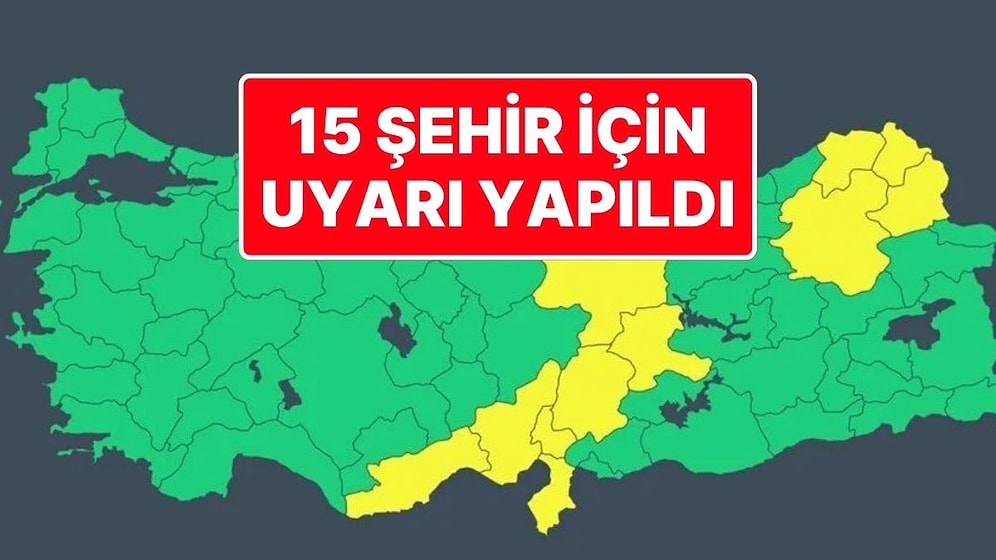 Meteoroloji’den 15 Şehir İçin Kuvvetli Yağış Uyarısı