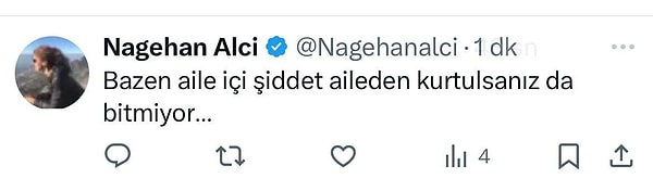 İşte Nagehan Alçı’nın yaptığı ve sonrasında sildiği paylaşım: