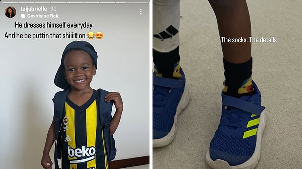Eşi Taija oğullarının Fenerbahçe kombinini paylaştı
