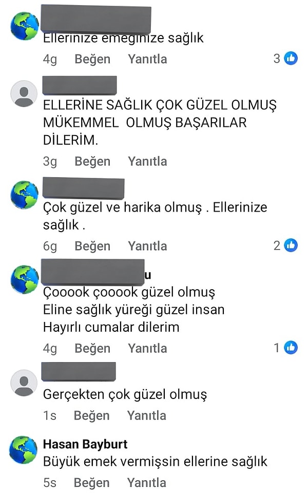 Tabii görselden ve yapay zekayla yazılmış olması olası açıklamadan etkilenen Facebook ahalisi destek verdi.