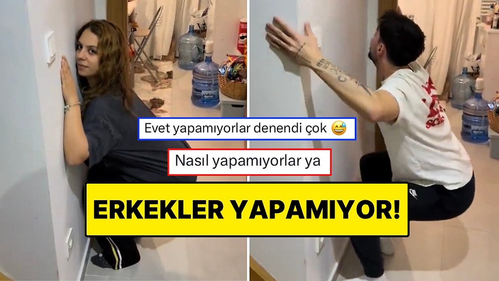 Bir Kadın Sevgilisiyle Erkeklerin Yapamadığı Hareketleri Denedi: Genç Adam Adeta Cebelleşti