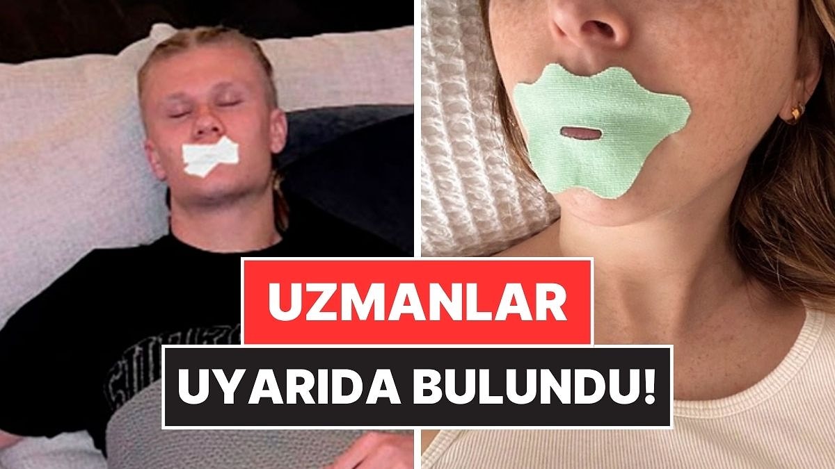 Uzmanlar Popüler TikTok Trendi &quot;Ağız Bantlama&quot; Hakkında Ciddi Uyarılarda Bulundu
