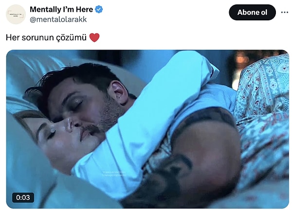 Bu paylaşımda bir film kesiti kullanılarak sevginin gücü vurgulandı.