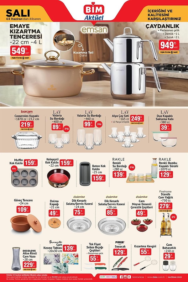 Emsan Emaye Kızartma Tenceresi 549 TL